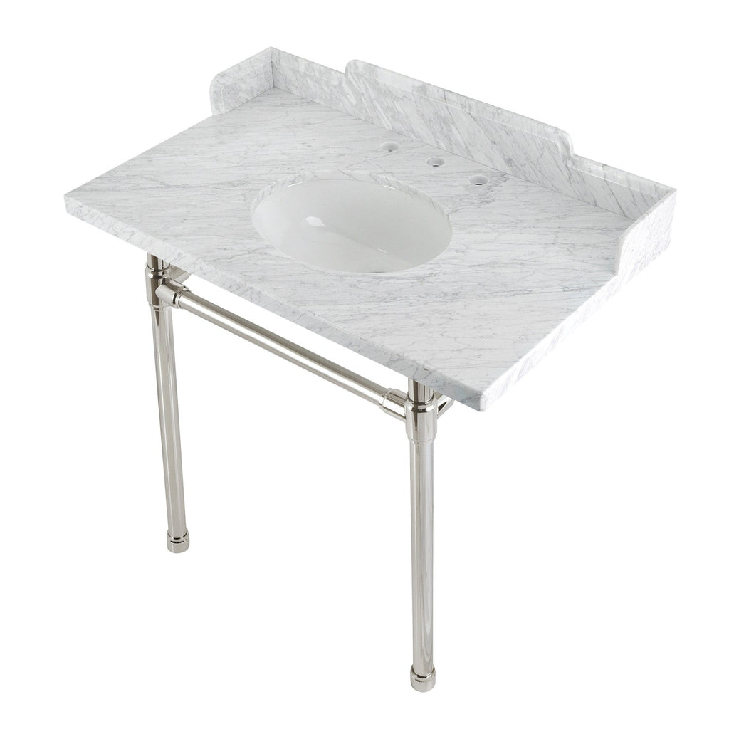 Kingston Brass Dreyden lavabo consola — Níquel Pulido