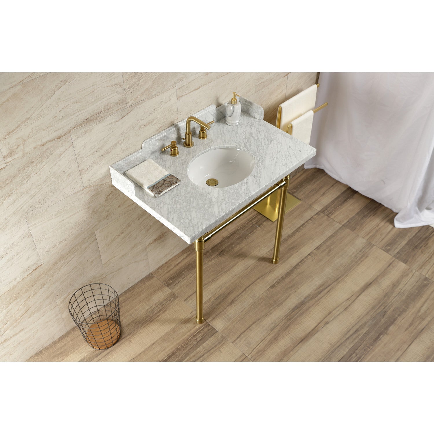 Kingston Brass Dreyden lavabo consola — vista