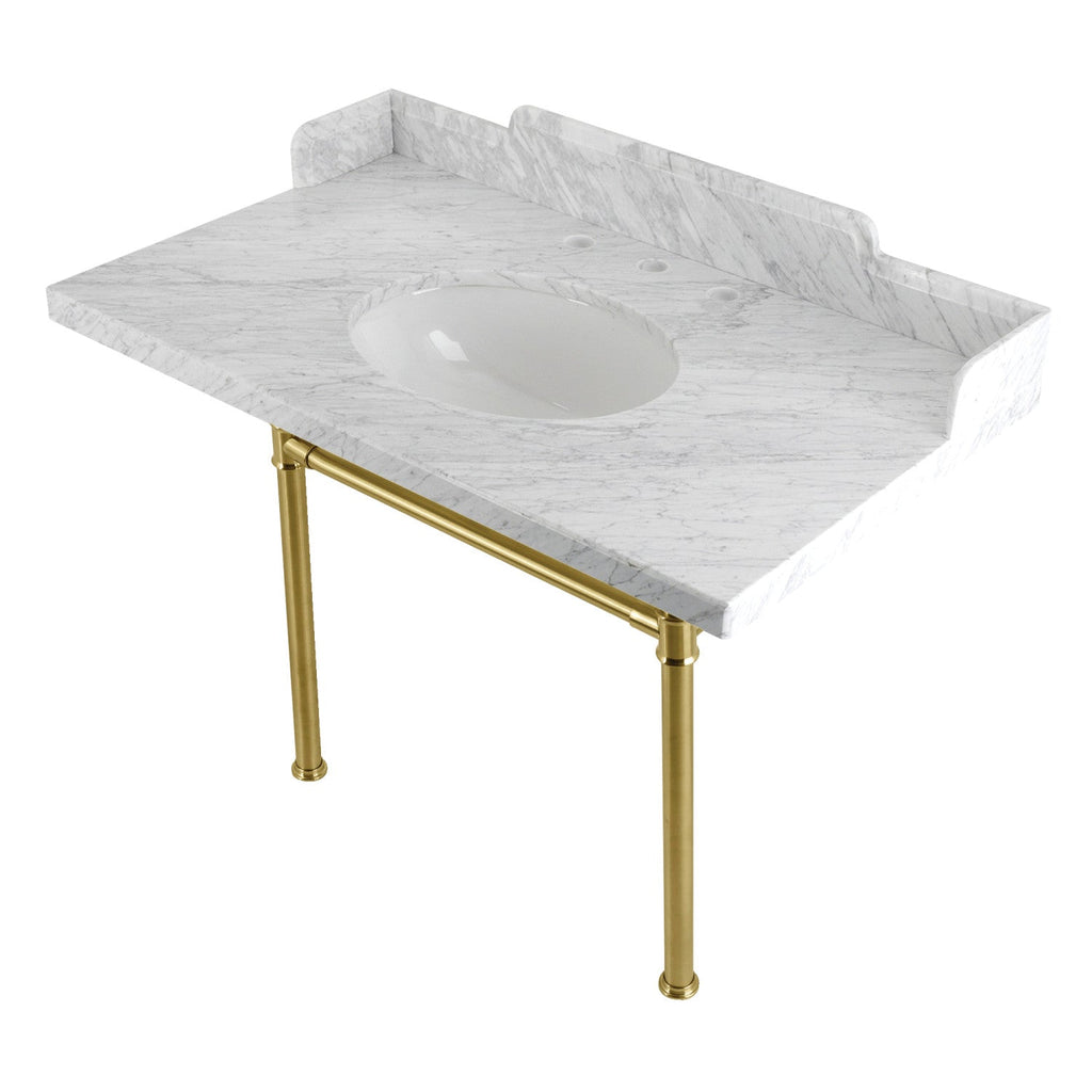 Kingston Brass Dreyden lavabo consola — Latón Cepillado