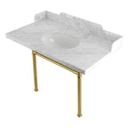 Kingston Brass Dreyden lavabo consola — Latón Cepillado