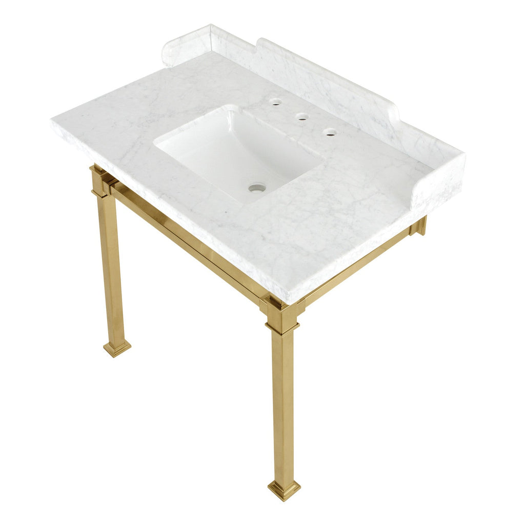 Kingston Brass Viceroy lavabo consola — Latón Cepillado