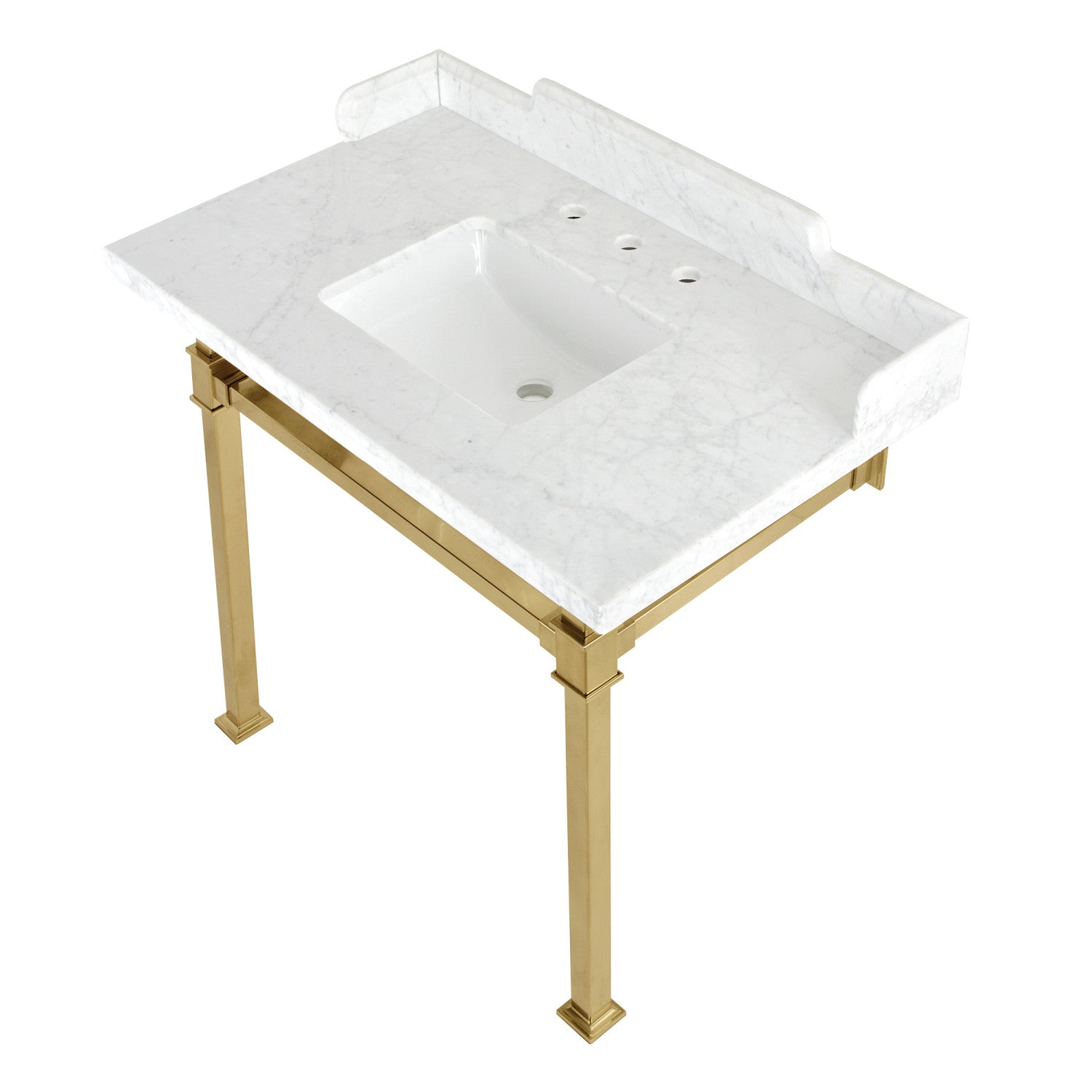 Kingston Brass Viceroy lavabo consola — Latón Cepillado