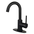 Kingston Brass Sona Concord — Mezcladora de Bar de Cubierta, Una Manija, 1 Orificio — Negro Mate