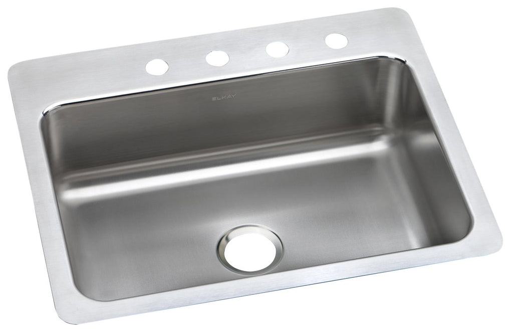 Elkay Tarja Lustertone® Classic Acero Inoxidable 27" x 22" x 8" de Un Tazón de Doble Montaje — vista de producto