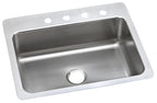Elkay Tarja Lustertone® Classic Acero Inoxidable 27" x 22" x 8" de Un Tazón de Doble Montaje — vista de producto