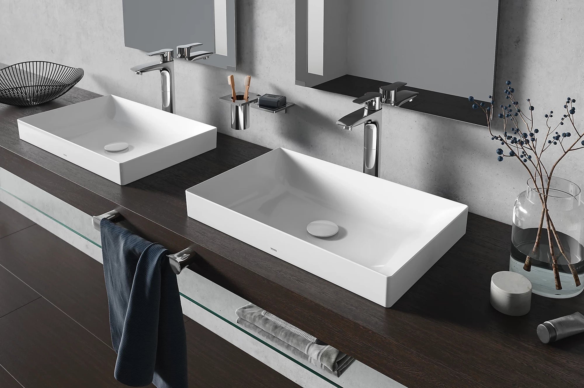 Lavabo TOTO Kiwami Sobreponer rectangular
