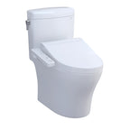 Inodoro TOTO Aquia IV Cube de Dos Piezas con WASHLET+ S5, color Blanco