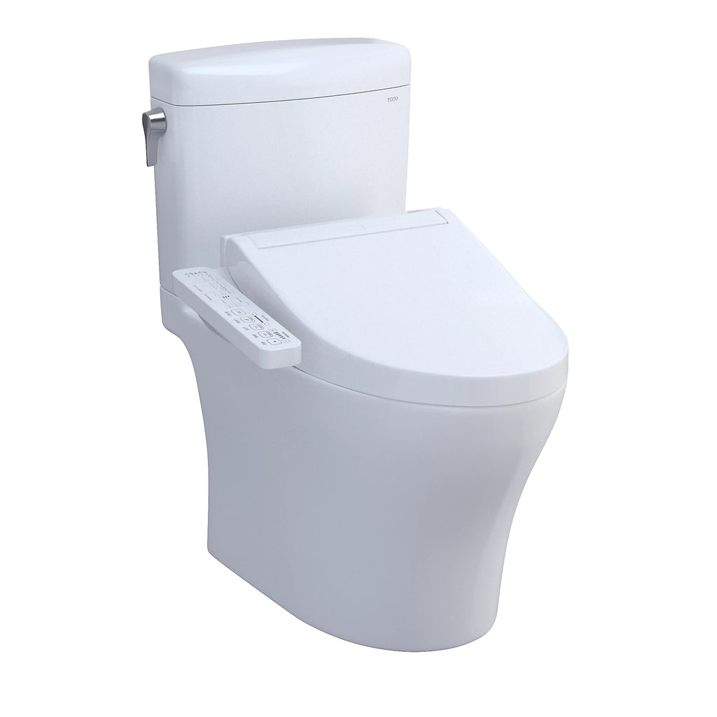 Inodoro TOTO Aquia IV Cube de Dos Piezas con WASHLET+ S7, color Blanco