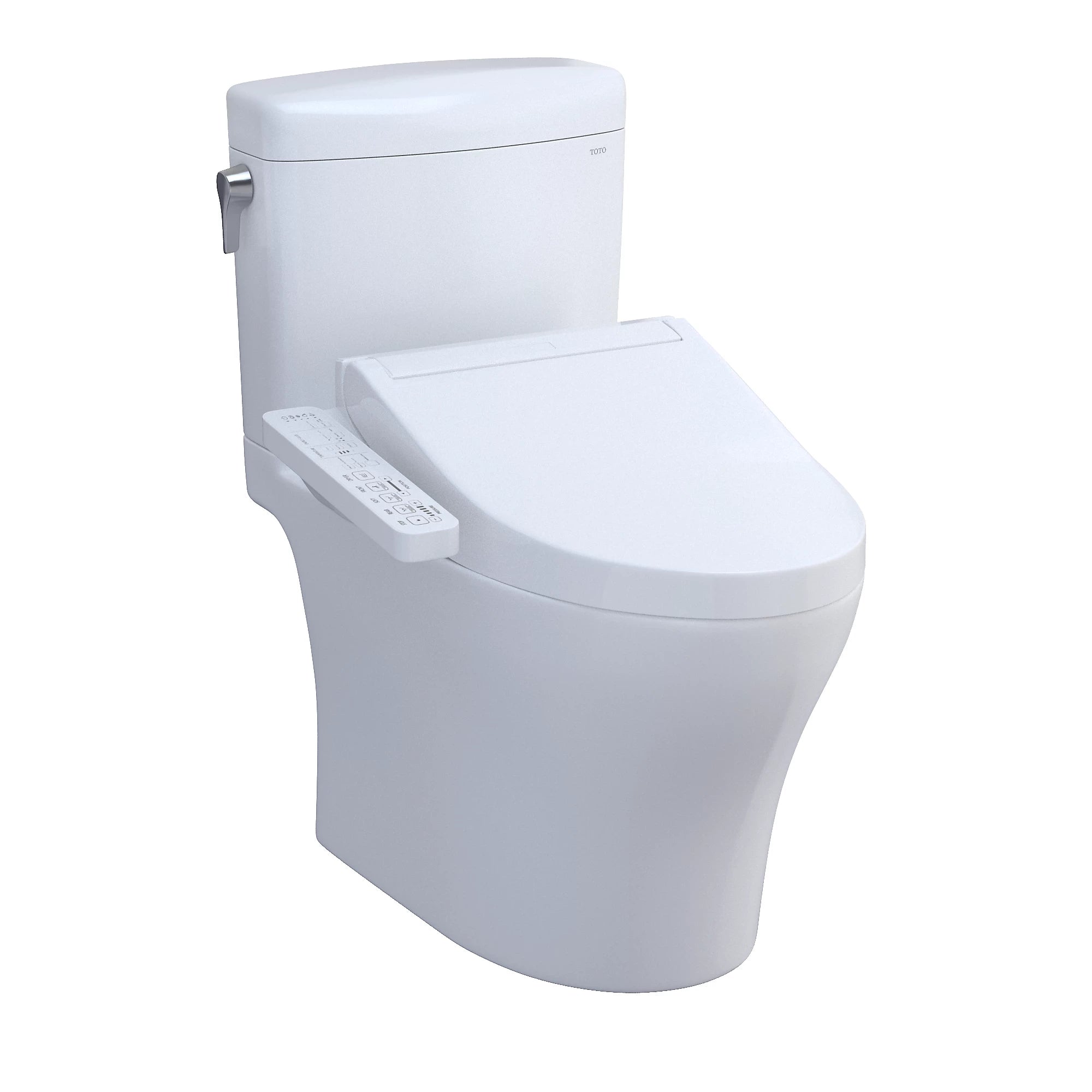 Inodoro TOTO Aquia IV Cube de Dos Piezas con WASHLET+ S7A, color Blanco