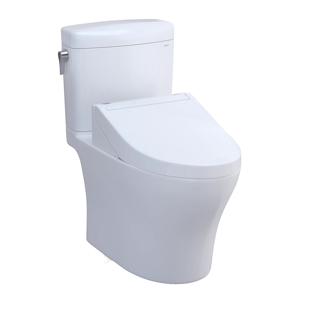 Inodoro TOTO Aquia IV Cube de Dos Piezas con WASHLET+ S2, color Blanco