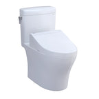 Inodoro TOTO Aquia IV Cube de Dos Piezas con WASHLET+ S7, color Blanco