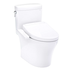 Inodoro TOTO Aquia IV Cube de Dos Piezas con WASHLET+ S2, color Blanco
