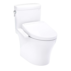 TOTO Aquia® IV Cube Inodoro de Dos Piezas con WASHLET®+ S2 · Altura Universal - Blanco