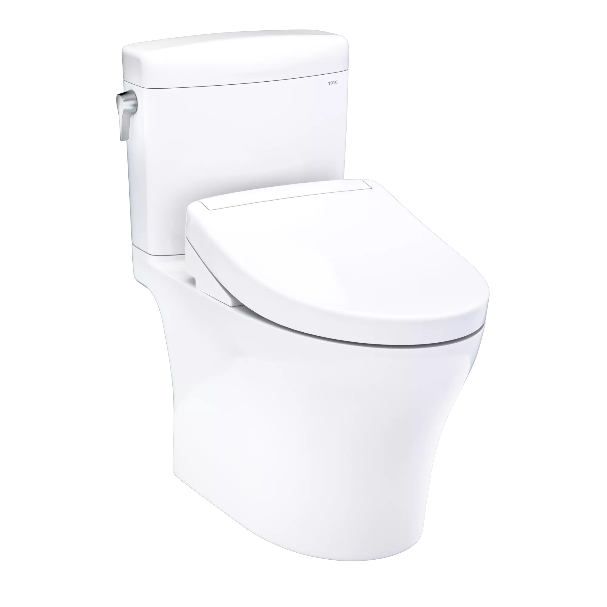 Inodoro TOTO Aquia IV Cube de Dos Piezas con WASHLET+ S2, color Blanco