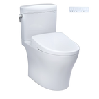 Inodoro TOTO Aquia IV Cube de Dos Piezas con WASHLET+ S2, color Blanco