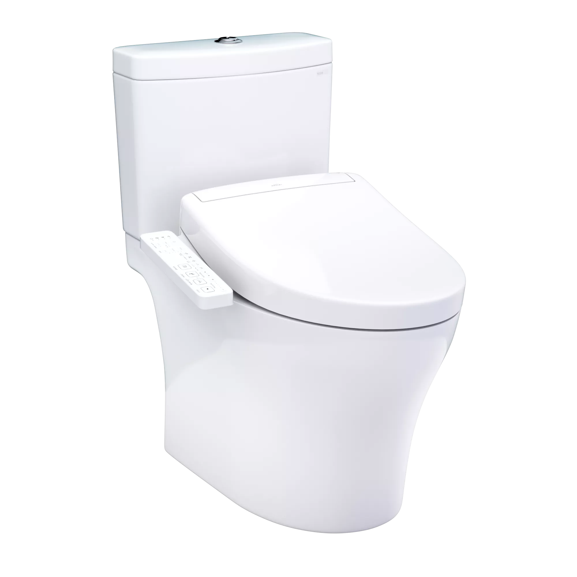 Inodoro TOTO Aquia IV de Dos Piezas con WASHLET+ S5, color Blanco