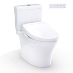 Inodoro TOTO Aquia IV de Dos Piezas con WASHLET+ S7, color Blanco