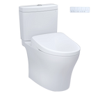 Inodoro TOTO Aquia IV de Dos Piezas con WASHLET+ S2, color Blanco