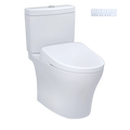 Inodoro TOTO Aquia IV de Dos Piezas con WASHLET+ S7A, color Blanco