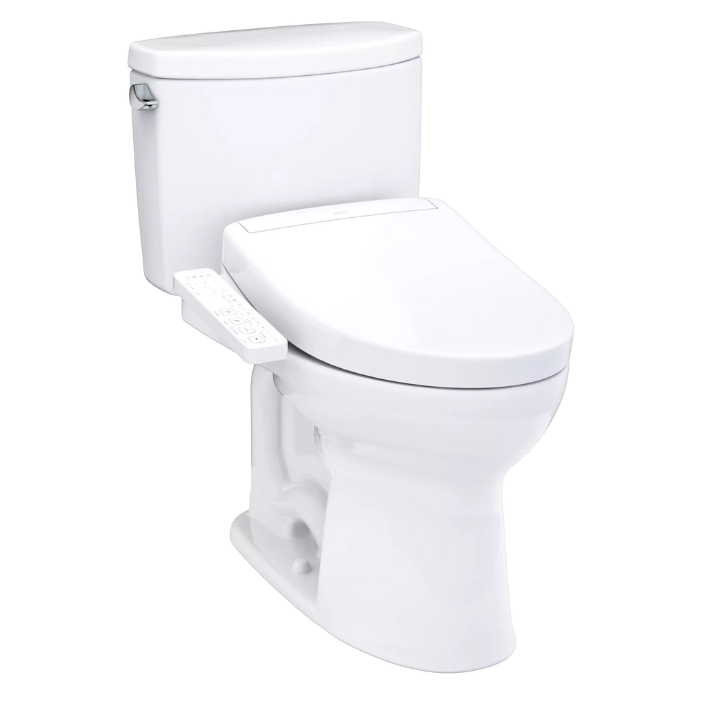 Inodoro TOTO Drake II 1G de Dos Piezas con WASHLET+ S2, color Blanco