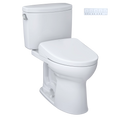 Inodoro TOTO Drake II de Dos Piezas con WASHLET+ S7, color Blanco