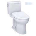 Inodoro TOTO Drake II de Dos Piezas con WASHLET+ S7A, color Blanco