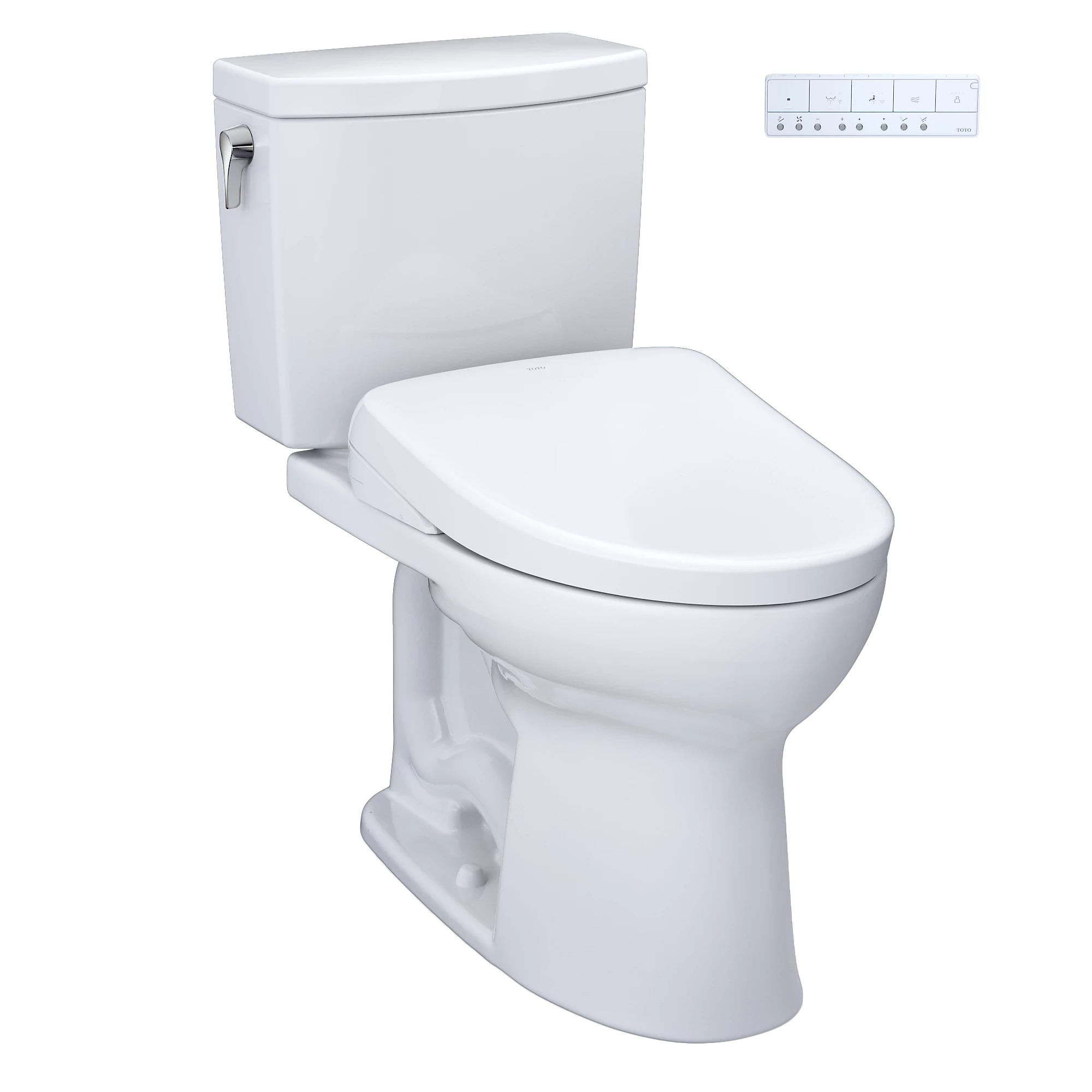 Inodoro TOTO Drake II de Dos Piezas con WASHLET+ S7A, color Blanco