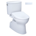 Inodoro TOTO Vespin II de Dos Piezas con WASHLET+ S7A, color Blanco