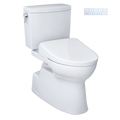 Inodoro TOTO Vespin II de Dos Piezas con WASHLET+ S7A, color Blanco