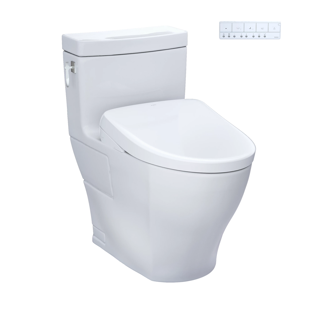 Inodoro TOTO Aimes de Una Pieza con WASHLET+ S2, color Blanco
