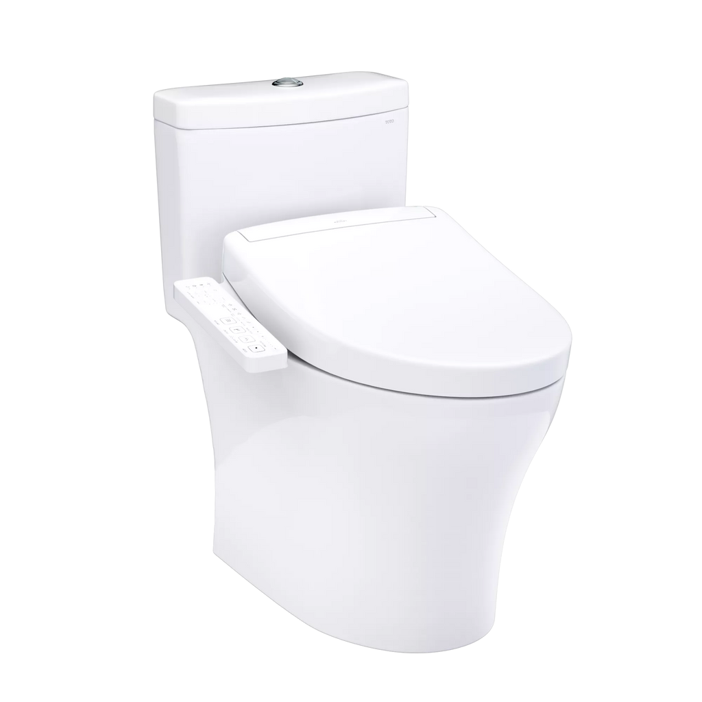 Inodoro TOTO Aquia IV de Una Pieza con WASHLET+ S7A, color Blanco