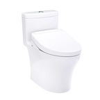 Inodoro TOTO Aquia IV de Una Pieza con WASHLET+ S5, color Blanco