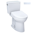 Inodoro TOTO Drake de Dos Piezas con WASHLET+ S7, color Blanco