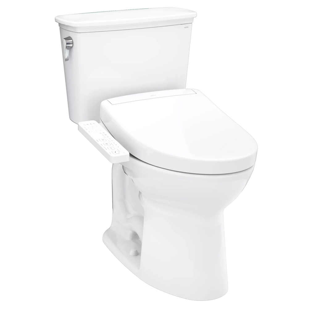 Inodoro TOTO Drake Transitional de Dos Piezas con WASHLET+ S2, color Blanco