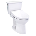 Inodoro TOTO Drake Transitional de Dos Piezas con WASHLET+ S2, color Blanco