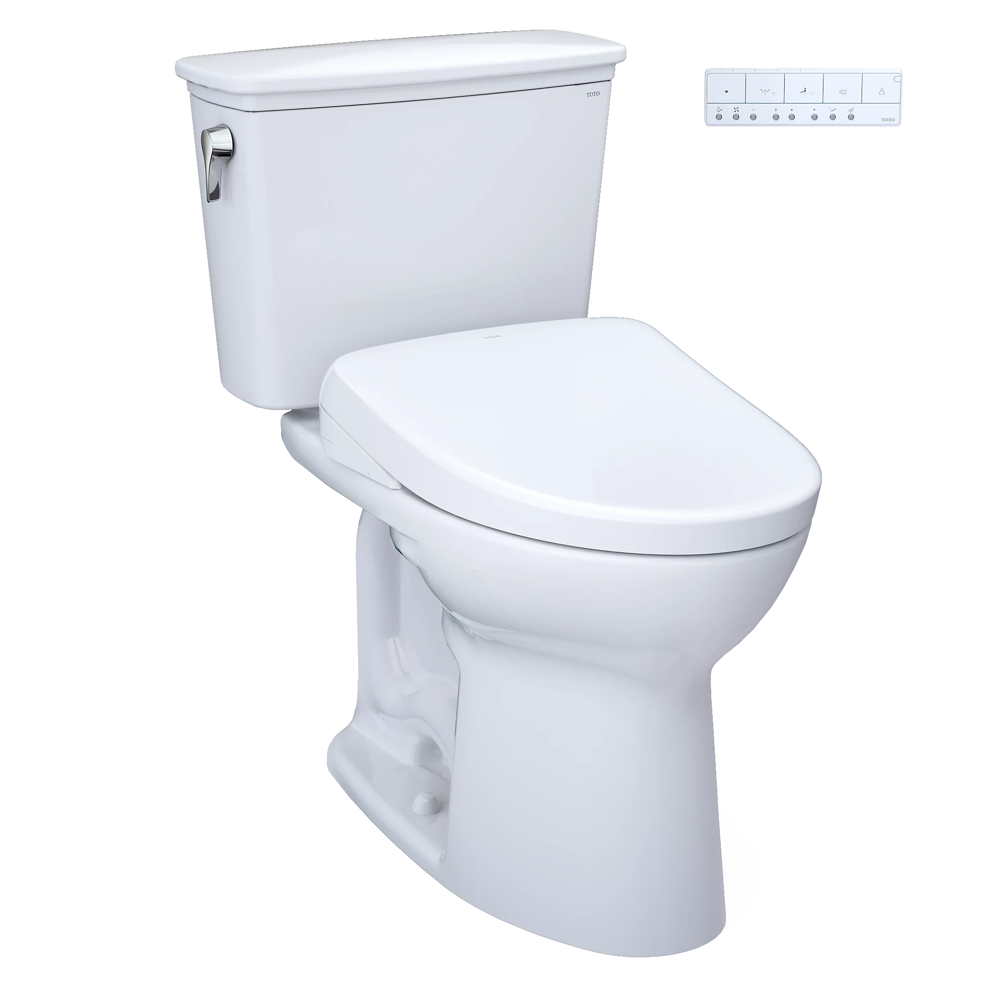Inodoro TOTO Drake Transitional de Dos Piezas con WASHLET+ S7A, color Blanco