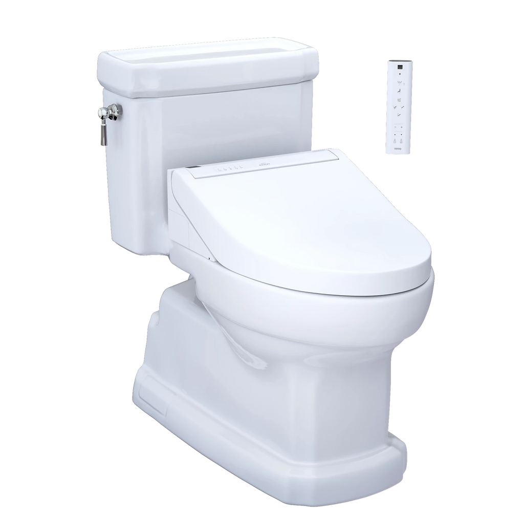 Inodoro TOTO Guinevere de Una Pieza con WASHLET+ S5, color Blanco
