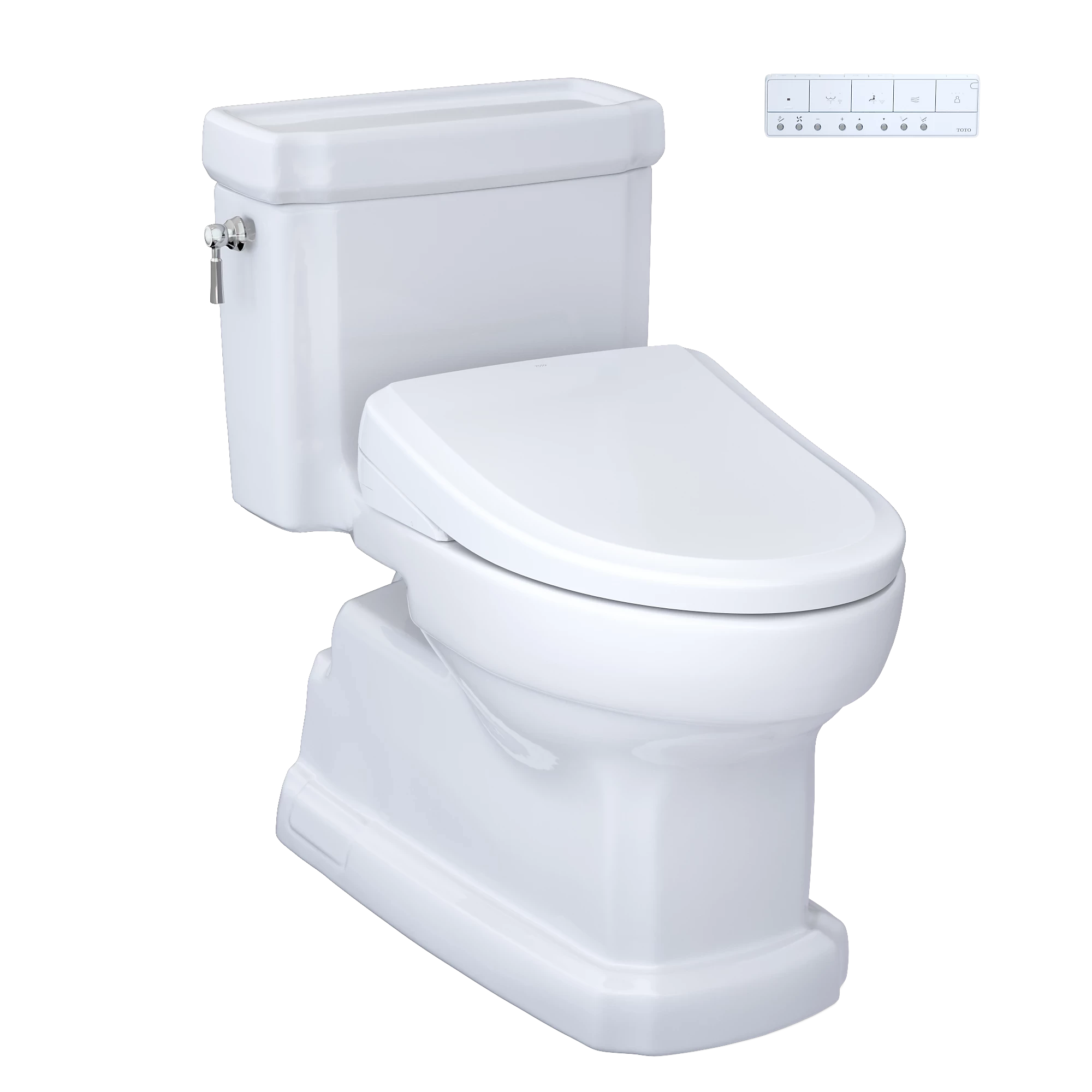 Inodoro TOTO Guinevere de Una Pieza con WASHLET+ S7A, color Blanco