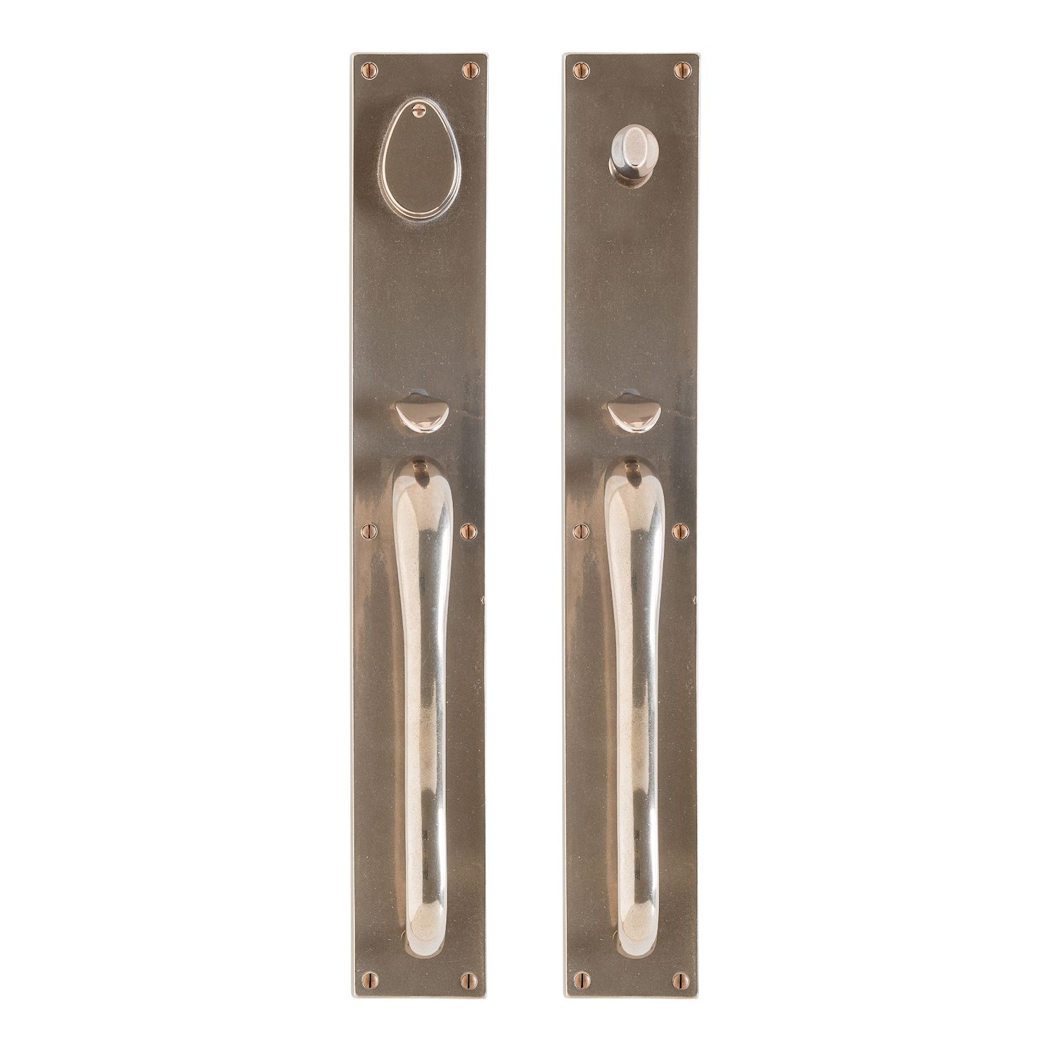 uego de Entrada con Jaladera Oasis 3" x 20" — Rocky Mountain Hardware bronce macizo