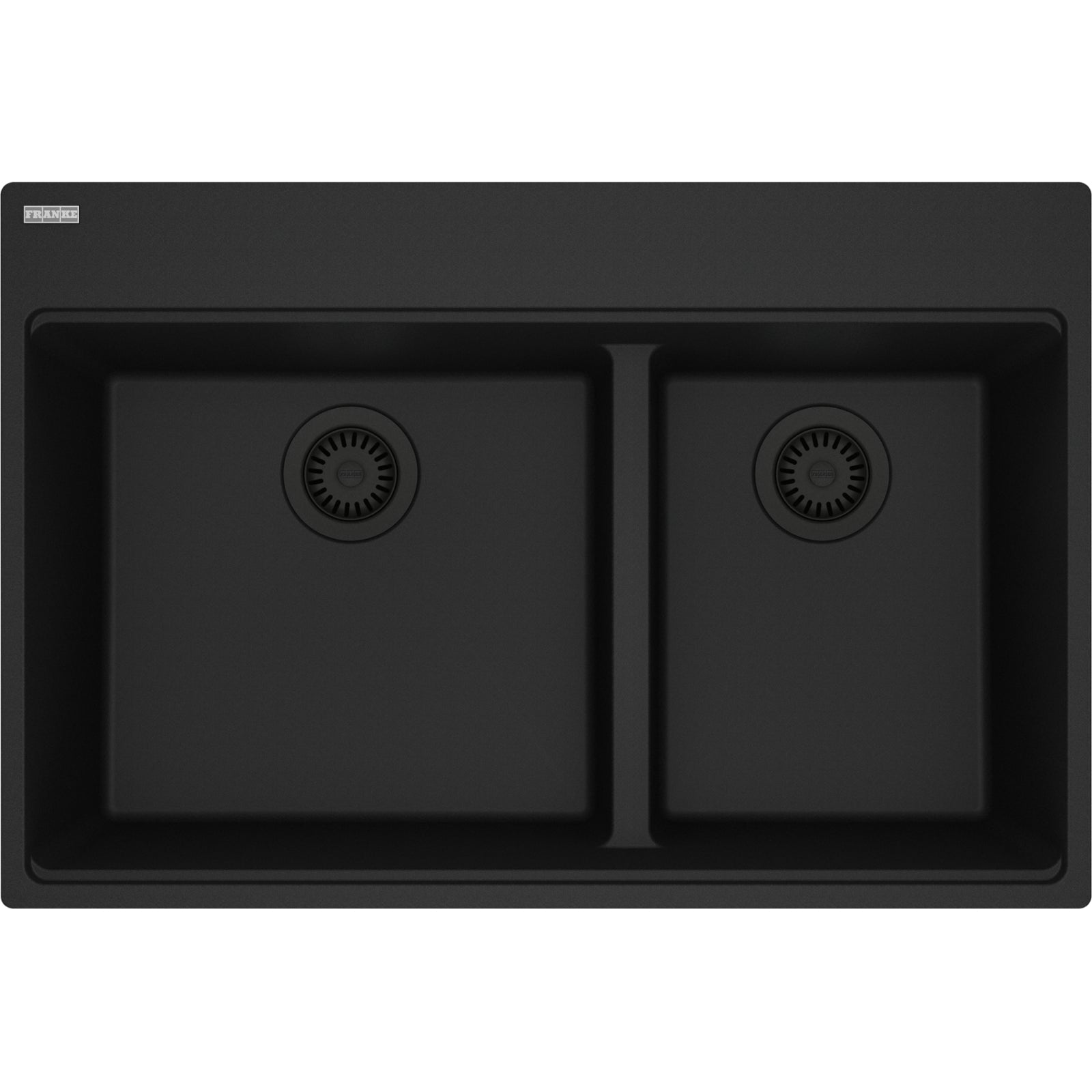 Franke Maris — Tarja Sobreponer 33″ de Fragranite — Negro Mate