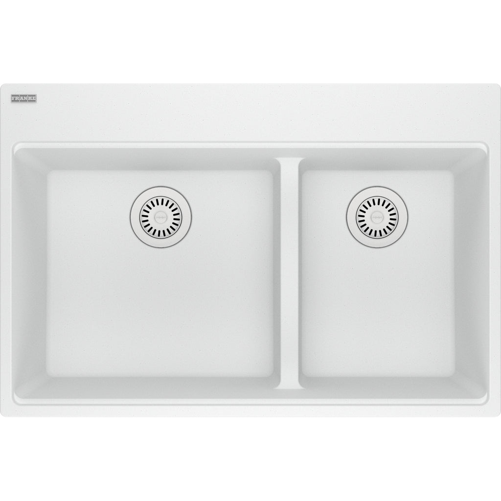 Franke Maris — Tarja Sobreponer 33″ de Fragranite — Blanco Polar
