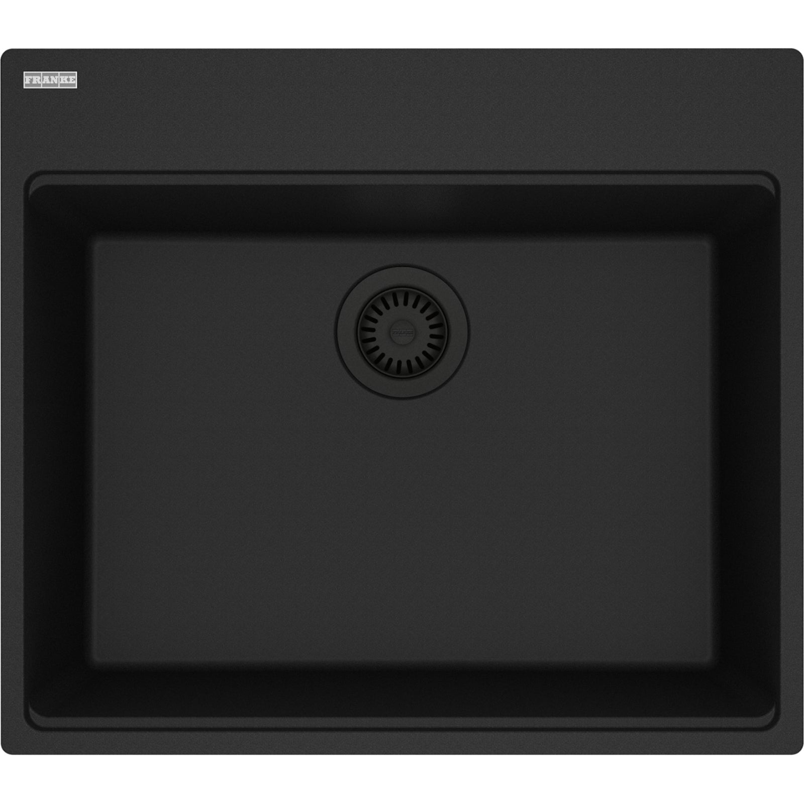 Franke Maris — Tarja Sobreponer 25″ de Fragranite — Negro Mate