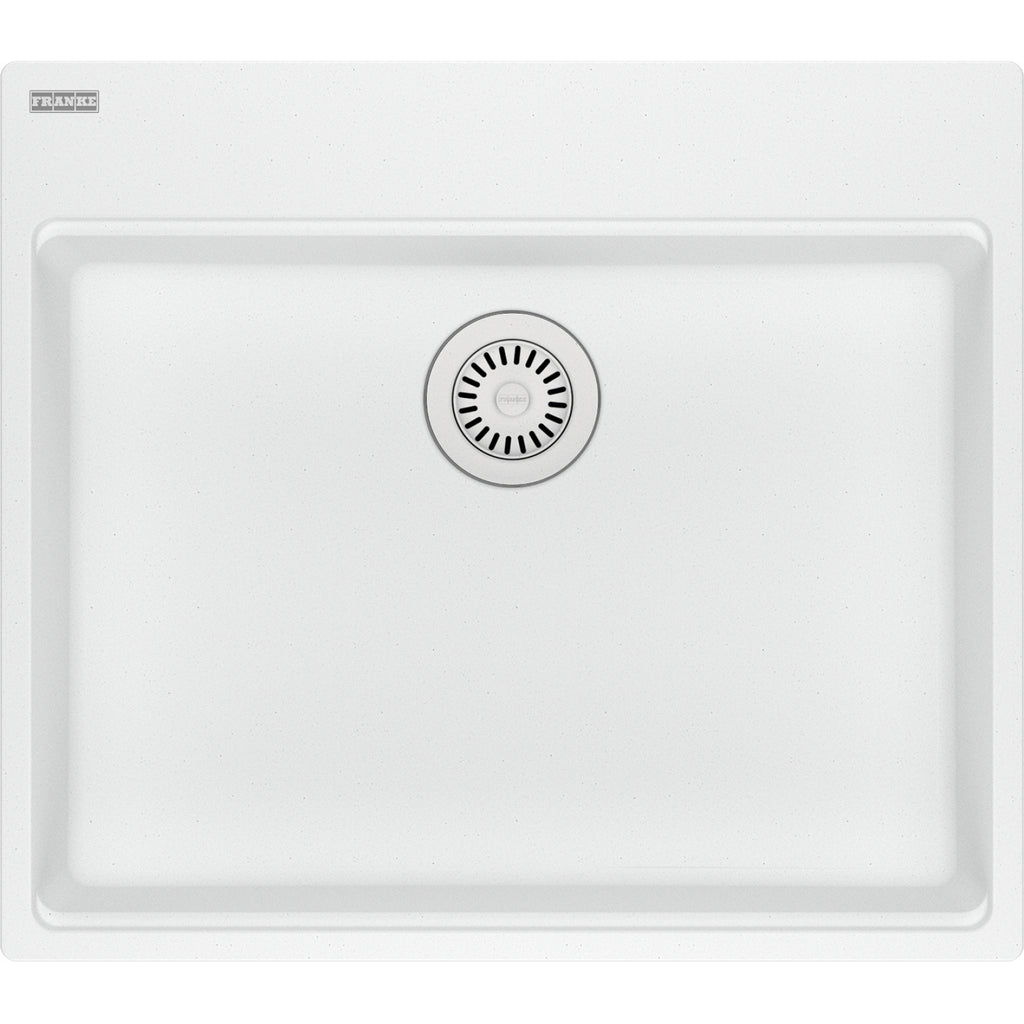 Franke Maris — Tarja Sobreponer 22″ de Fragranite — Blanco Polar