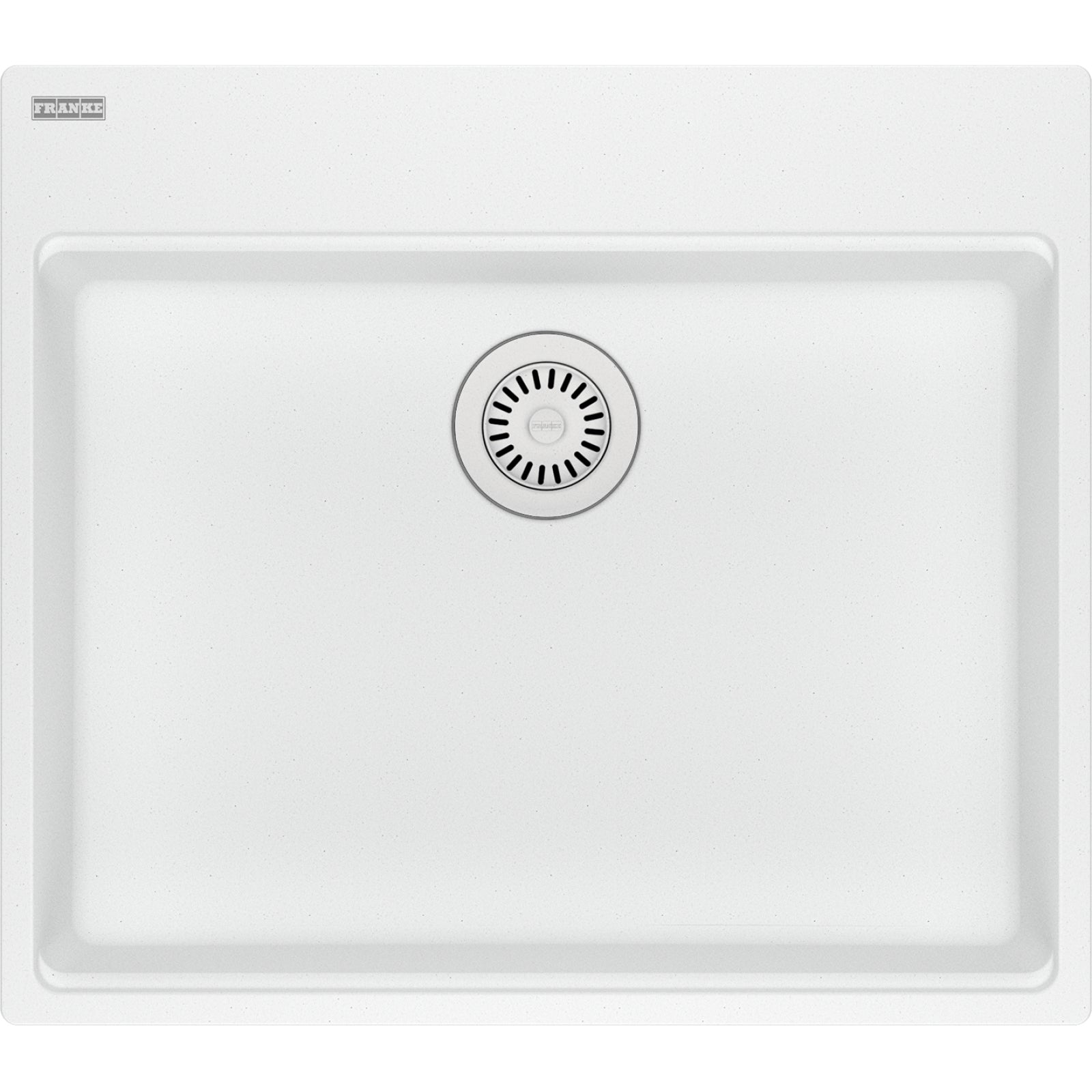 Franke Maris — Tarja Sobreponer 22″ de Fragranite — Blanco Polar