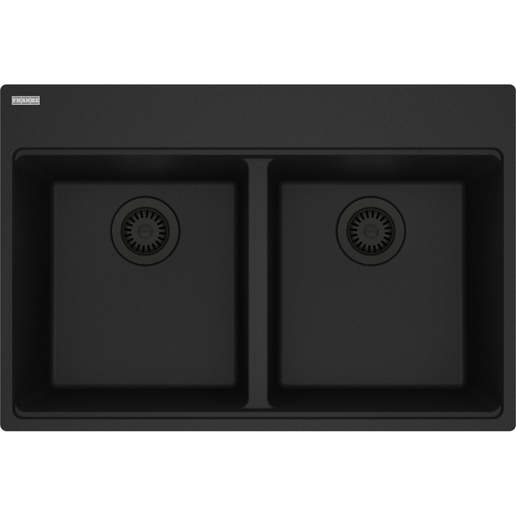 Franke Maris — Tarja Sobreponer 31″ de Fragranite — Negro Mate