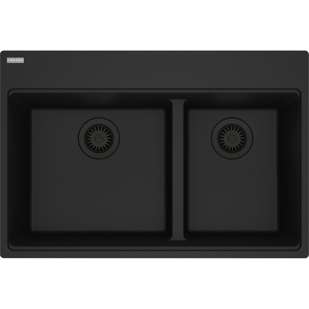 Franke Maris — Tarja Sobreponer 31″ de Fragranite — Negro Mate