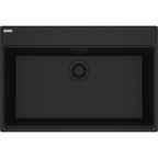 Franke Maris — Tarja Sobreponer 31″ de Fragranite — Negro Mate