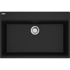 Franke Maris — Tarja Sobreponer 33″ de Fragranite — Negro Mate