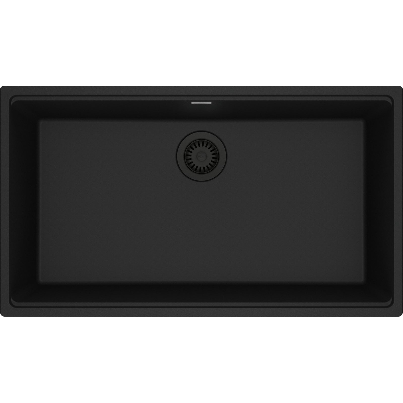 Franke Maris — Tarja Bajocubierta 33.5″ de Fragranite — Negro Mate