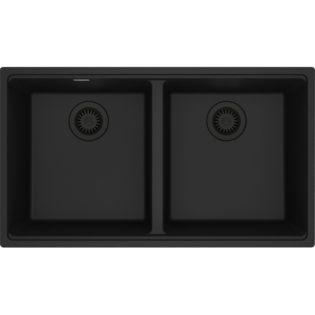 Franke Maris — Tarja Bajocubierta 33.5″ de Fragranite — Negro Mate